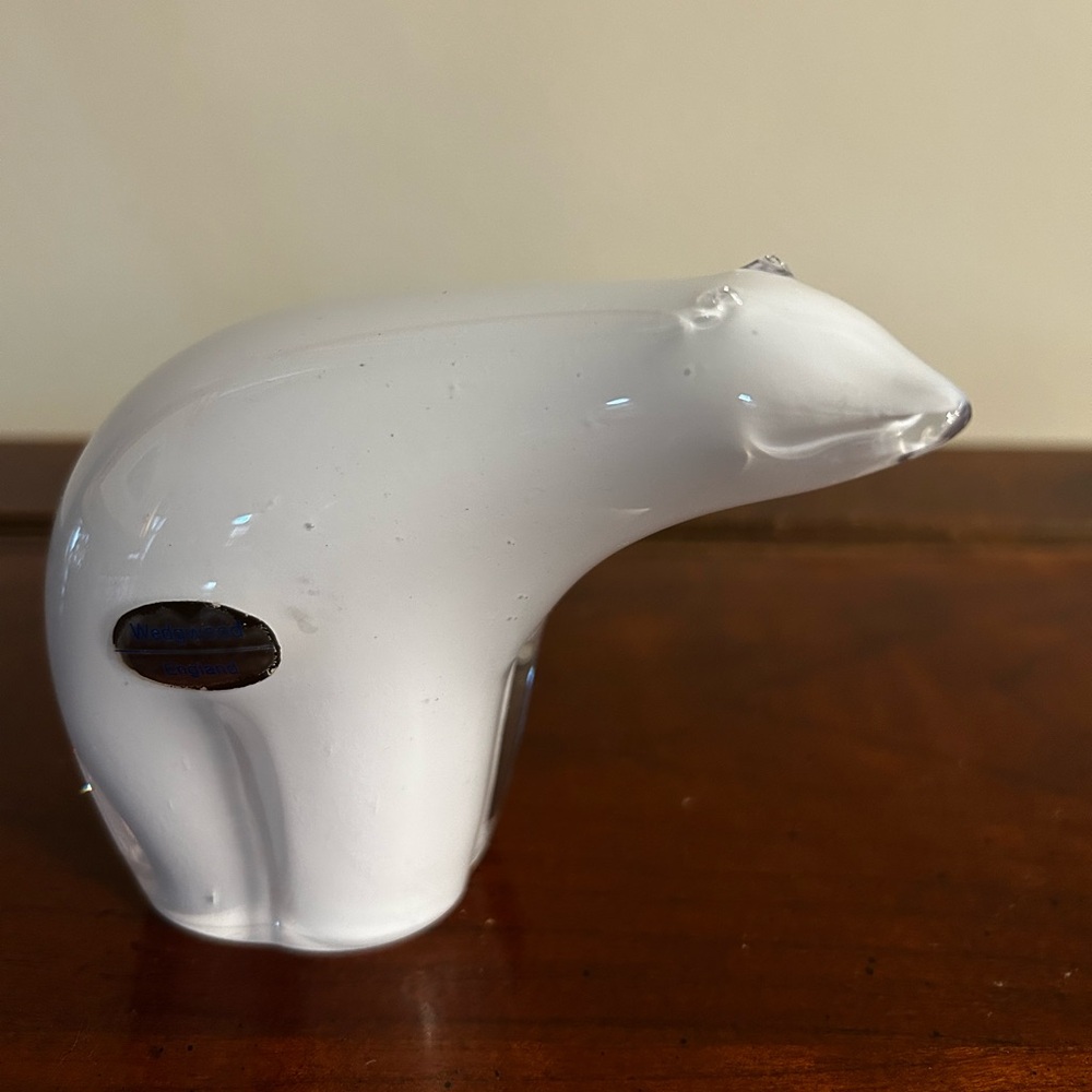 Wedgewood White Glass Polar Bear